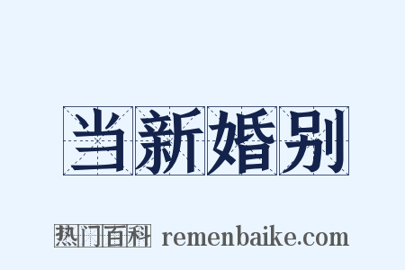 当新婚别是什么意思的图片